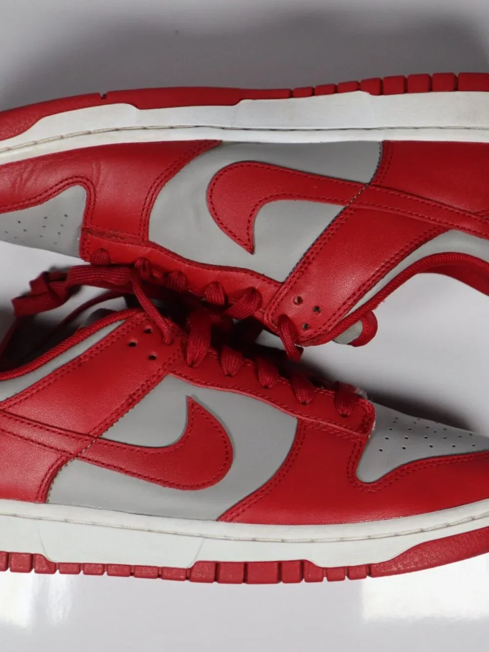 Nike Dunk Low Retro UNLV 2021 Red Gray Leather DD1391-002 Men's Sneaker 9.5